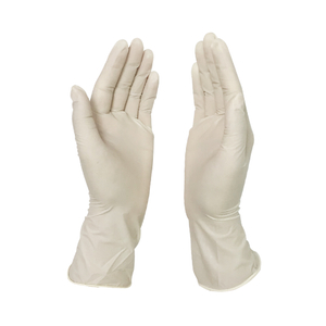 Guantes de examen de látex desechables, de tamaño pequeño, ligeramente empolvados