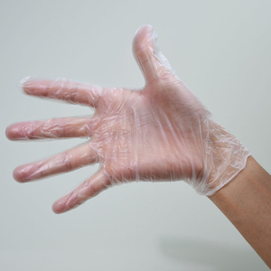 Fabricante de guantes de examen de vinilo transparente desechables sin polvo